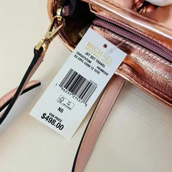 Michael Kors XS Jet Set Travel Carryall Top Zip Tote Primrose - Picture 10 of 11